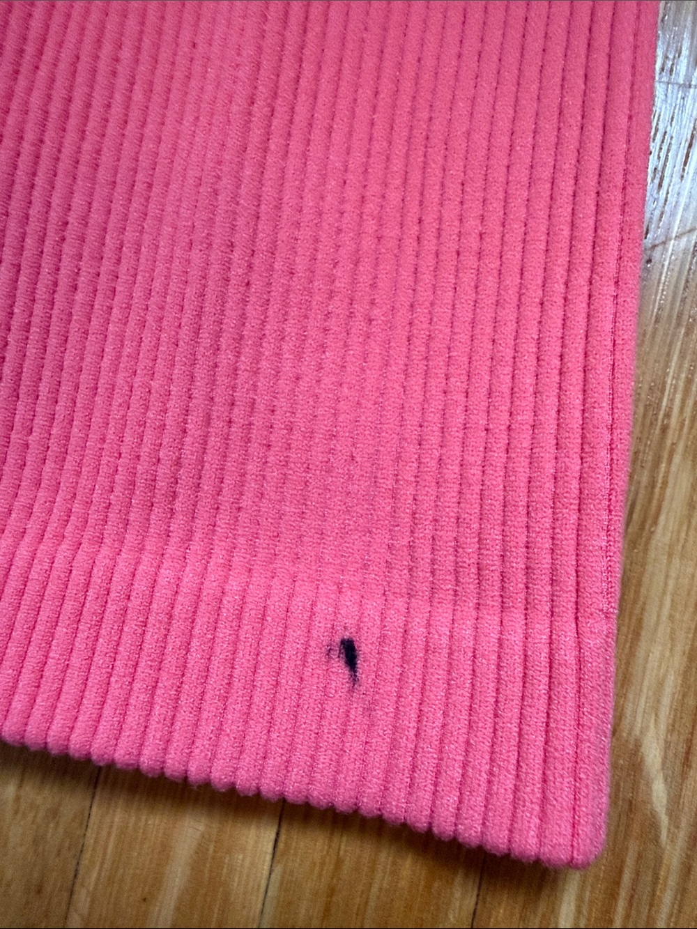 Joy Lab Ribbed Crewneck Tee - Bright Pink - Picture 4 of 4